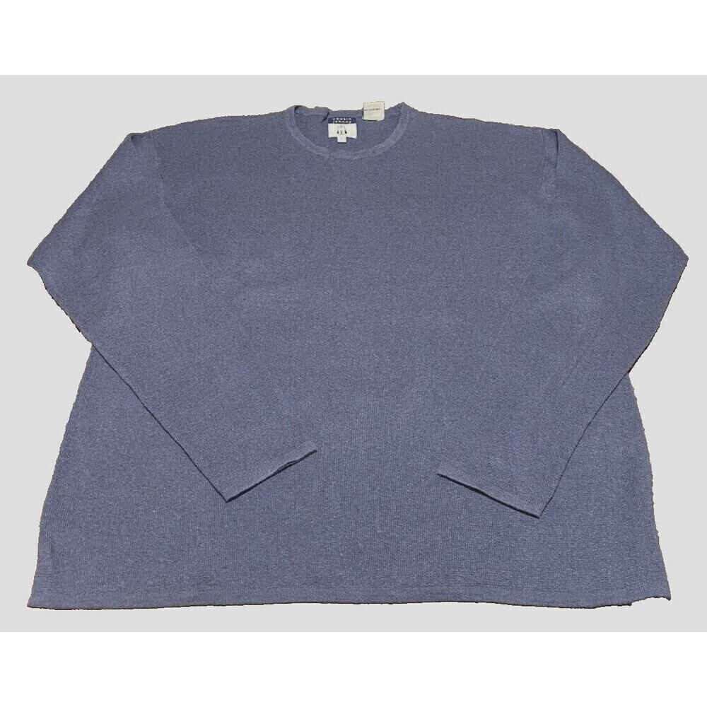 Cousin Johnny Womens Sweater Size Large Linen Blend Knit Long Sleeve Crew Neck